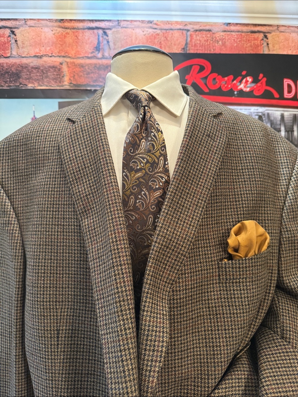 Joseph & Feiss Brown Tweed Lambswool Jacket - White Label